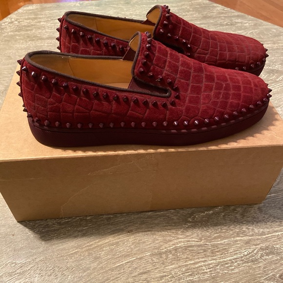 Christian Louboutin Pik Boat Flat Crosta Dundee - Picture 2 of 5